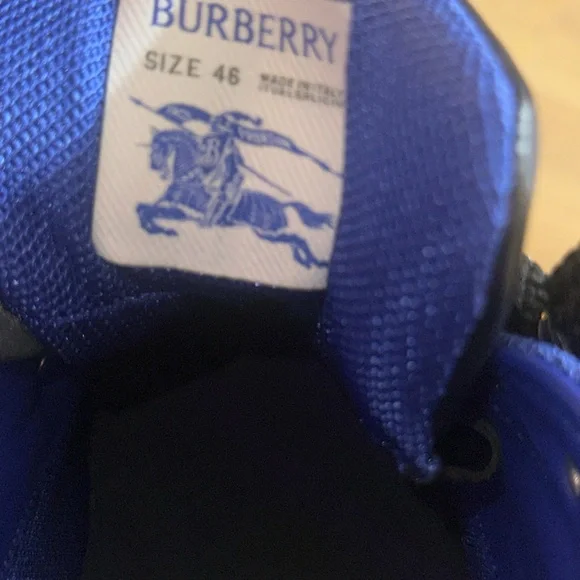 Men's Burberry Black and Blue shoes NEW